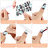 Maitys Full Wrap Nail Stickers (168 Pcs) - Gradient Glitter Self Adhesive Polish Strips with Fingernail Files