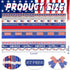 12 Rolls Patriotic 4th of July Ribbons, 3/8" Patriotic Star Stripe Grosgrain Ribbons Red White Blue Solid Ribbons for America Flag Labor Day Buffalo Plaid Decoration Wrapping Craft Ribbons by Threetols
