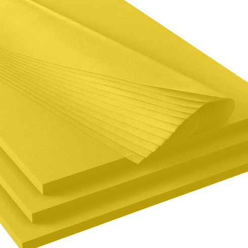 120 Sheets of Yellow Tissue Paper - 15" x 20" Packing Paper Sheets For Moving - 10lb Wrapping Paper - Newsprint Paper For Packing, Gift Wrapping, Moving Supplies & Protecting items Crown Display by Crown Display