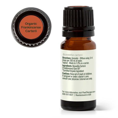 Plant Therapy Organic Frankincense Carterii Essential Oil, 100% Pure, 10 mL, USDA Certified Organic
