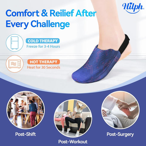 Pack Pack Hammer Hilph Foot & Toes Ice Wrap for Broken Toes & Surgery Recovery, Wearable Forefoot Gel Ice Cold Therapy