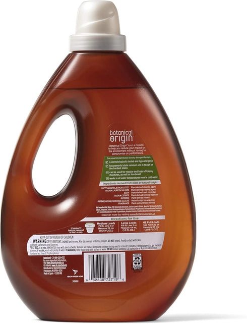 Botanical Origin Plant-based Laundry Detergent, Orange Blossom and Citrus Leaves, 54 oz (72 loads)