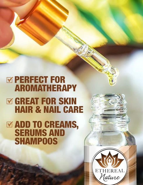 Ethereal Nature 100% Pure Coconut Oil, 1.01 Fluid Ounce
