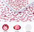 Rose Flatback Rhinestones for Nail Art and Craft, Loose Crystal Gemstones (Rose, SS34, 288pcs, 7.1-7.3mm)