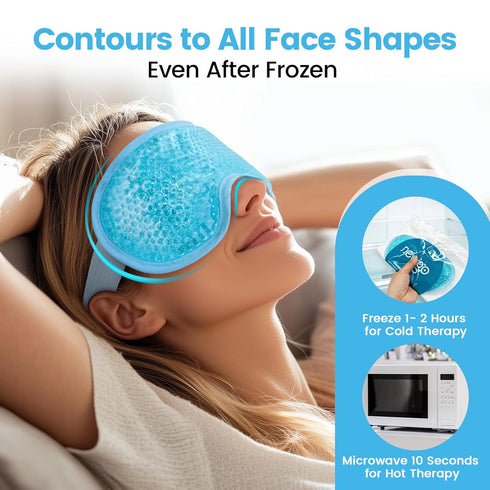 NEWGO Cooling Eye Mask for Puffy Eyes - Cold Eye Mask Eye Ice Pack for Relief from Tension and Stress