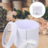 Packaging balacoo Double Layer round Flower Box for Fresh Flower Arrangement, White Floral with Lid, Suitable