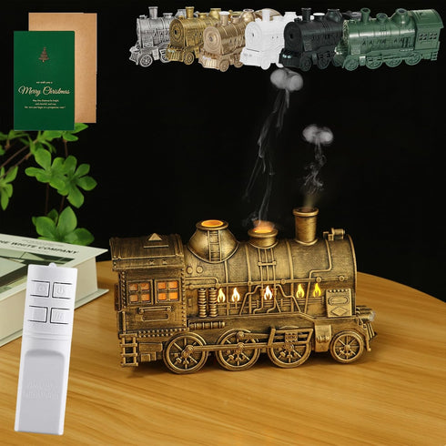 kunishi Essential Oil Train Diffuser, Vintage Steam Train Humidifier, Christmas Train Aroma Diffuser,