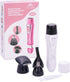 Rechargeable Facial Hair Removal for Women, Painless Nose Ear Eyebrows Trimmer Remover (White, 4 in 1)