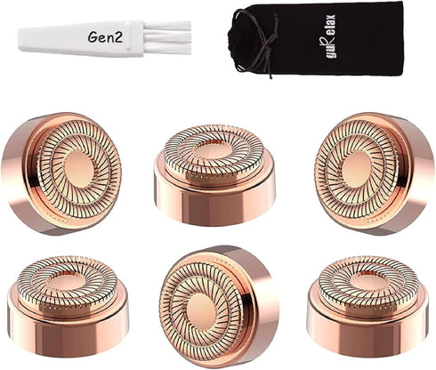 Replacement Heads for Flawless Hair Remover, Gen 2 Blades for Women's Facial Hair Removal with Gurelax Bag