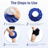 Ice Pack for Injuries, Reusable 2Pcs, Hot Water Bag for Therapy, No-Leak Elastic Ice Bag, Size 9" (Blue)