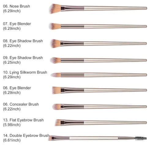 14-Piece Premium Synthetic Makeup Brush Set for Foundation, Powder, Concealers, Eye Shadows, and Blush