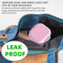 ARGOMAX Portable Leak Proof Denture Bath Cup, Soaking Box with Strainer for Dentures and Braces (Pink + White)