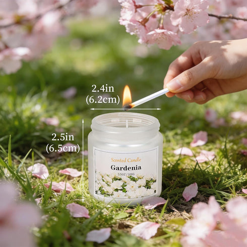 Set, 6 Pack 21 oz Spring Candle Floral Scented Candles, Soy Candles for Home Scented, Spring Gifts for Women & Men