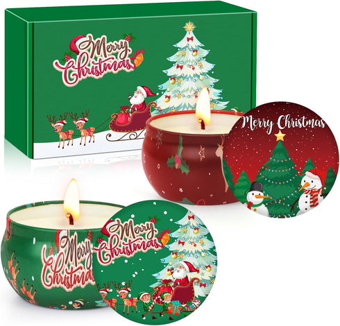 Christmas Candles - Scented Candle Gift Set for Women, 2 Packs 2.5