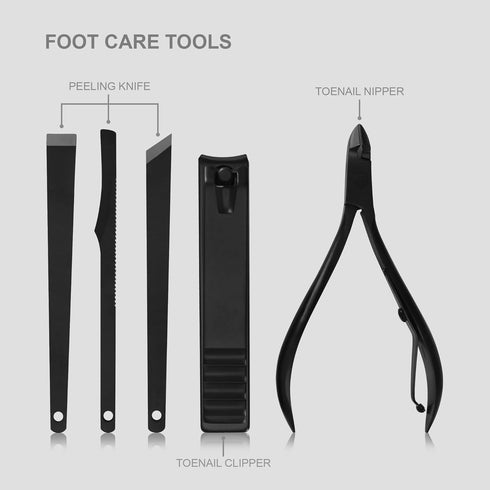 Utopia Care Nail Clippers for Men and Women - Professional 15-Pcs Nail Kit or Manicure Kit with Travel Case