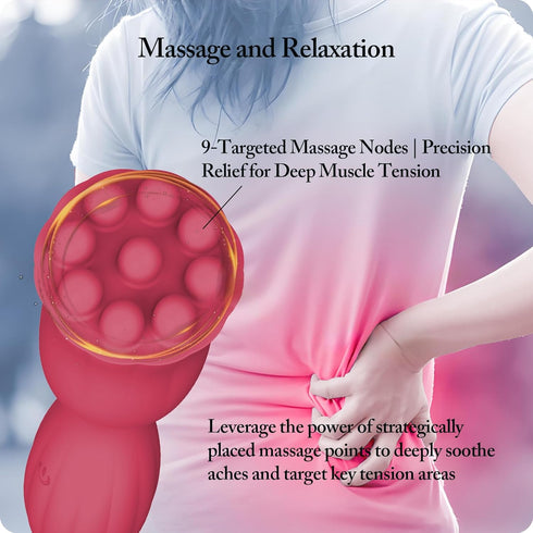 OJEKAI 10 9 5.12 Inch, Handheld Mini Massager, Adjustable Speeds, Waterproof, Bionic Design with Massage Nodes