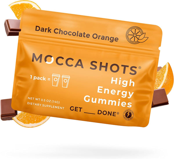 SGC Seattle Gummy Company Caffeine Energy Gummies 12-Pack - Orange Chocolate Mocha Energy Chews, Nootropic, Vegan,