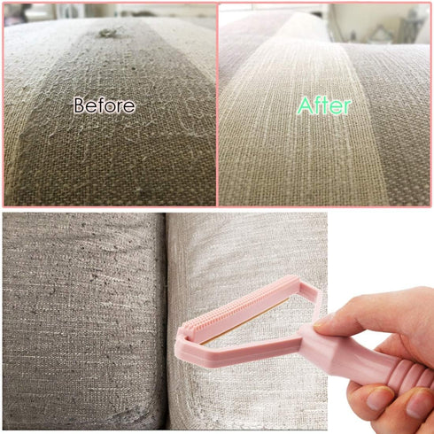 Portable Fabric Shaver, Pet Hair Remover Tool, Manual Lint Remover for Clothing, Carpet, Furniture, Pink 1pcs