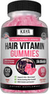Kaya Naturals Hair Growth Gummies - Biotin 5000mcg Vitamins for Healthy Hair, Skin, Nails - 120 Count