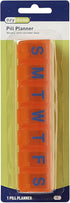 EZY DOSE Weekly (7-Day) Pill Case, Medicine Planner, Large Contoured Compartments, Amber Lids