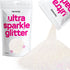 Hemway Premium Ultra Sparkle Glitter - Mother of Pearl Iridescent Metallic Flake for Arts Crafts, 100g / 3.5oz