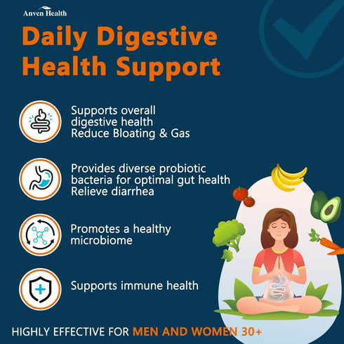 100 Billion Probiotics for Men and Women, 60 Caps - 27 Strains & 5 Organic Prebiotics for Gut & Immune Health
