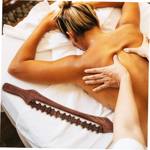 Healifty Wooden Roller Massager Back Massaging Tool for Muscle Relief Portable Sturdy Wood Design for Feet Neck