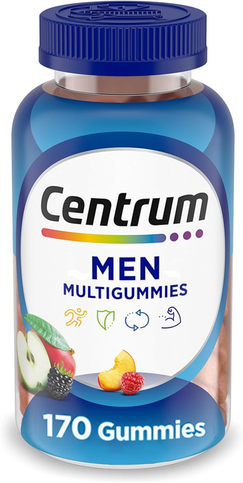 Centrum MultiGummies Gummy Multivitamin for Men, Multivitamin/Multimineral Supplement with Selenium, Antioxidants and