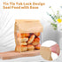 Limbeuuu 100 Packaging 11.2 4.3 8.7 Pcs Heavy Duty Large Paper Bread Bags with Tin Tie Tab Lock, Loaf Bag with Clear