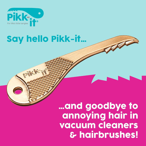 Pikk-it -As Seen on TV- Vacuum hair brush cleaner gadget designed for removing tangled hairs and fibres from vacuums and hairbrushes, super hairbrush cleaner rake - remove every brush hair in seconds