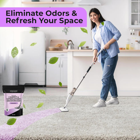 Aromasong Natural Carpet Deodorizer - Lavender Scent Upholstery & Carpet Freshener Powder for Homes with Pets