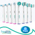 Compatible Oral-B Electric Toothbrush Replacement Head - 8-Pack | Ortho and Power Tip Bristles with Dupont Bristles for
