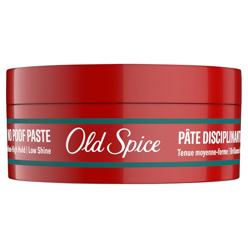 Old Spice No-Poof Paste, Hair Styling Paste for Men, Medium-High Hold, Low Shine, 2.22 Oz