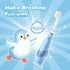 Papablic Toddler Sonic Electric Toothbrush for Ages 1-3, Cute Penguin Cover, Smart LED Timer, 2 Brush Heads