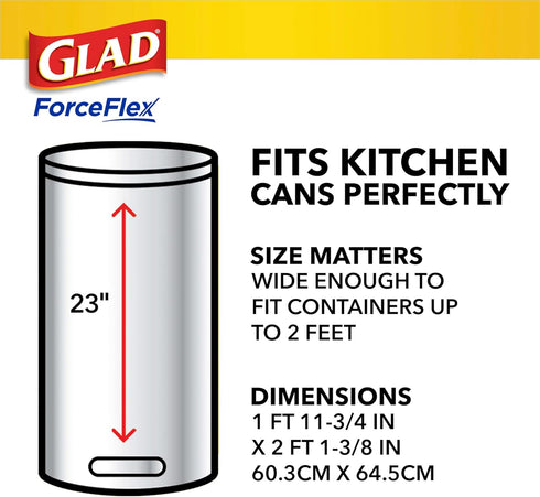 Glad Trash Bags - OdorShield Tall Kitchen Drawstring Garbage Bags, Lavender, 13 Gal, 110 Ct