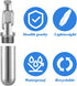 2 Pcs Keychain Pill Holder: Waterproof Small Pocket Metal Mini Travel Pill Case Organizer for Outdoor Travel Camping,