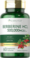 Carlyle Berberine Supplement 500,000mcg | 60 Capsules | Vegetarian, Non-GMO, Gluten Free Berberine HCL
