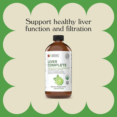 Liver Complete Organic Liquid Concentrate - 8oz Liver Cleanse & Digestive Bitters Vinegar Supplement
