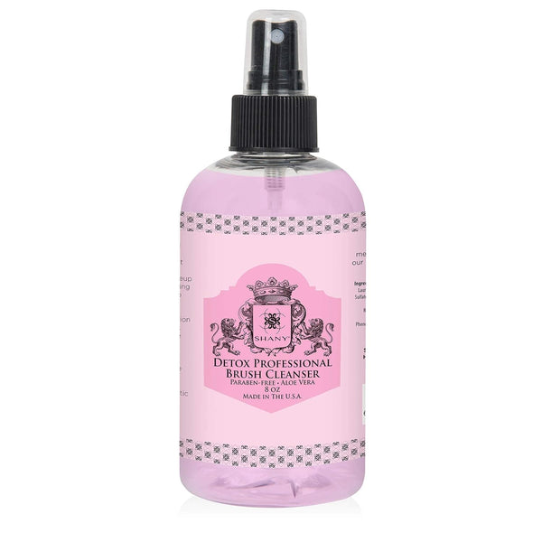 SHANY DETOX Professional Makeup Brush and Sponge Shampoo, Brush Cleanser, 8oz - Paraben Free, Vegan, Cruelty Free