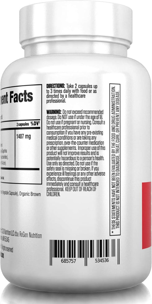 Re+Gen Nutrition Lysine Rescue - Amino Acid Supplement for Stronger Immune Health & Collagen Synthesis in Women & Men,
