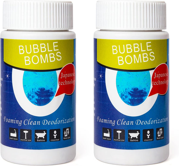 2 Pcs Pipe Dredge Bubble Bombs, Powerful Fast Foaming Drain Cleaner for Kitchen Toilet Pipeline