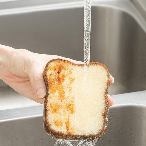1Pc Multifunction Scrub Sponges, Toast Shape Dish-Washing, Cute Sandwich Sponge for Household Kitchen
