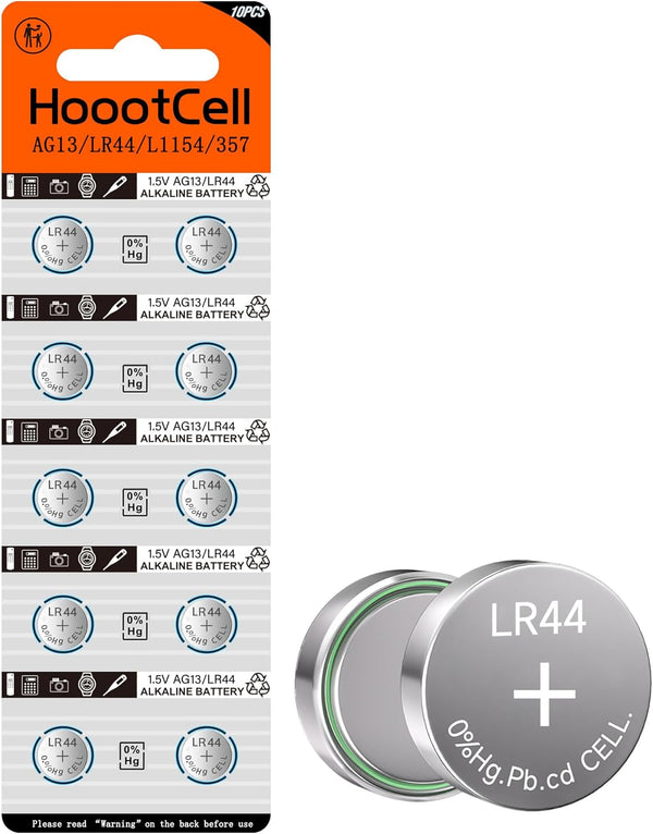 L1154f Batteries Ag13 Lr44 L1154 Sr44 357 303 A76 L1154h Button Battery 1.5V Alkaline Coin Cell 10 Pack