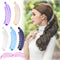 RC ROCHE ORNAMENT 6 Pcs Womens Premium Hair Plastic Banana Clip, Large Transparent Multicolor, Strong Hold Accessory