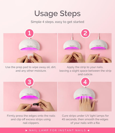 Melodysusie Mini LED UV Nail Lamp, Pocket-Sized, 2 Timers, for Handheld & Desktop Use, P-art04