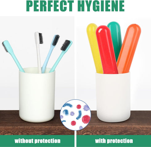 4 Pack Toothbrush Cases, Portable Toothbrush Holder, Plastic Toothbrush Carrier for Traveling, Home