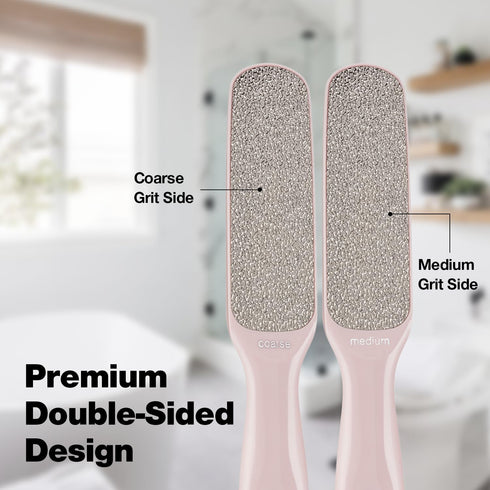 Probelle Double Sided Multidirectional Nickel Foot File Callus Remover - Safe Tool for Instant Results (Pink)