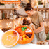 KINMINGZHU 7 Creative Portable Mini Day Weekly Circular Shape Rotary Cute Fruit Style Pill Storage Case Box (Orange)