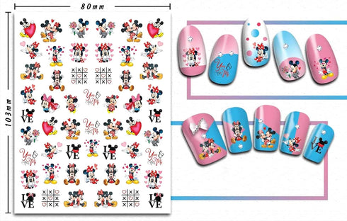 Valentine Day Nail Art Stickers - 3D Self Adhesive Romantic Love Heart Nail Decals for Women Girls DIY Manicure