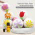 Qiseec 6-Pack Wool Dryer Balls XL - Unique Petal Embroidery, Natural Reusable Laundry Fabric Softener, Reduces Wrinkles
